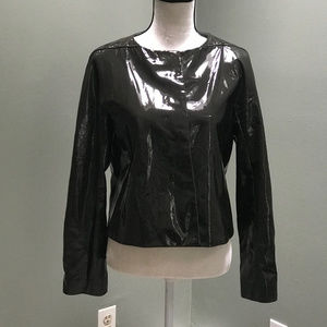 Super Sexy Green Jil Sander Patent Leather Jacket